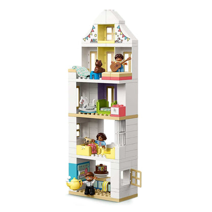 LEGO DUPLO Town Modular Playhouse Set 10929, featuring multiple rooms, fun mini-figures, and colorful design for interactive play.
