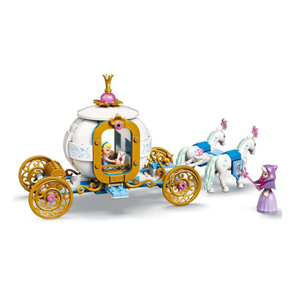 LEGO Disney Cinderella's Royal Carriage Toy 43192 with minidolls, horses, and a magical carriage.