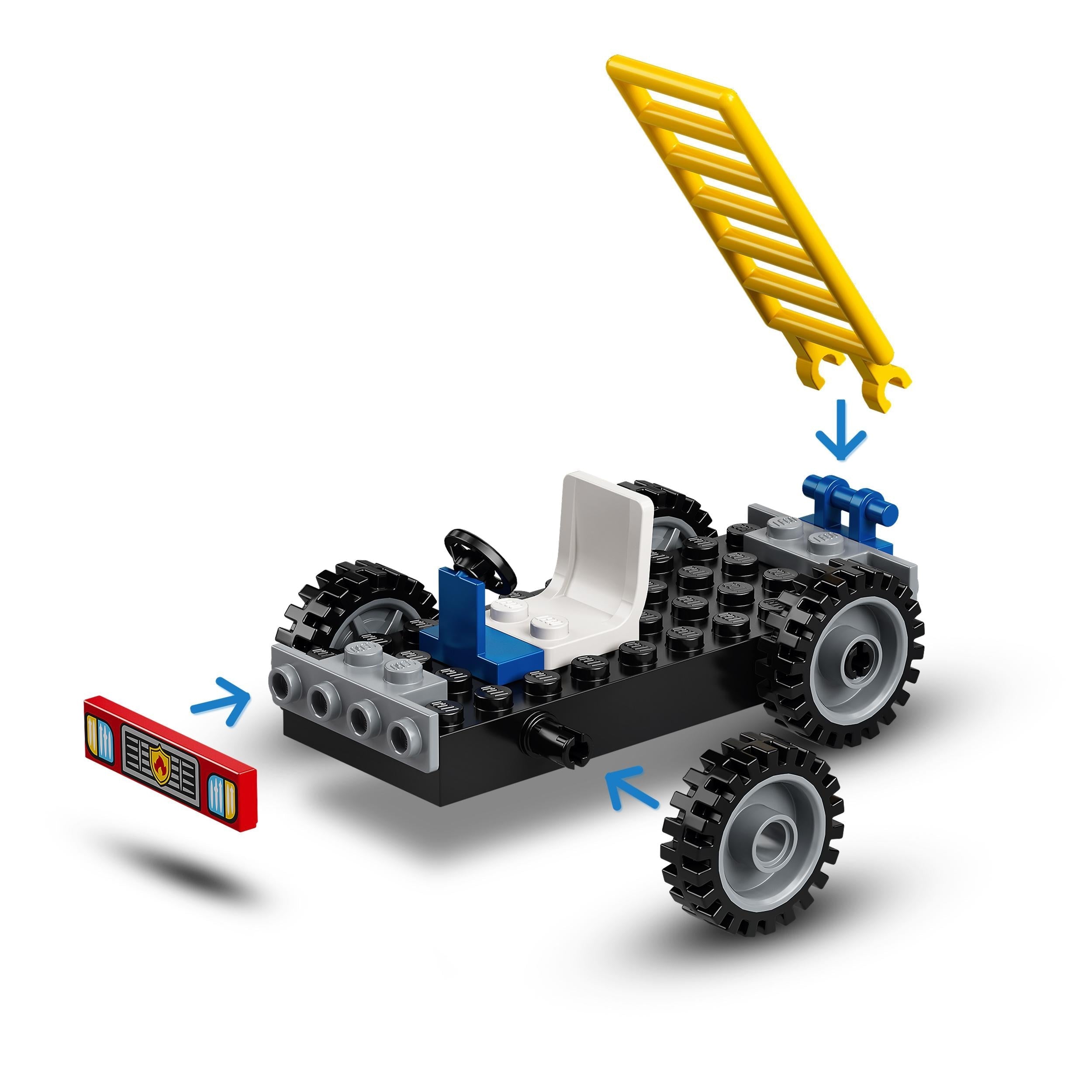 LEGO Disney Mickey Mouse Fire Engine base with removable parts and accessories for creative building fun.