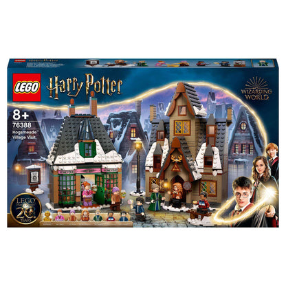LEGO Harry Potter Hogsmeade Village Visit Set 76388 featuring charming buildings and minifigures for magical adventures.