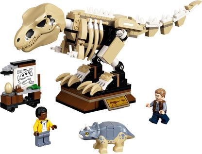 LEGO® Jurassic World T. rex Dinosaur Fossil Set 76940 with skeleton, Baby Triceratops, and character figures for kids.