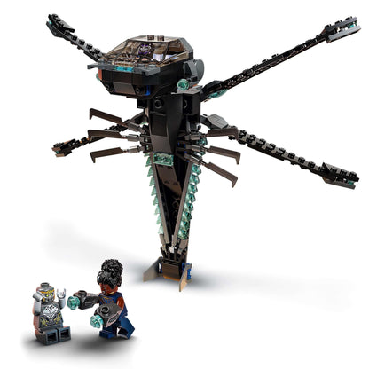 LEGO Marvel Black Panther Dragon Flyer Set 76186 features iconic aircraft and superhero minifigures from Avengers: Endgame.