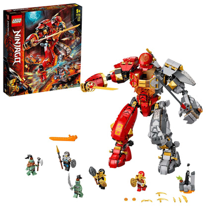 LEGO NINJAGO Fire Stone Ninja Mech Toy 71720 with mini-figures, ideal for epic battles in Shintaro Dungeons.