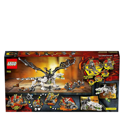 LEGO NINJAGO Skull Sorcerer's Dragon set 71721 featuring Epic battle scene and buildable dragon details.