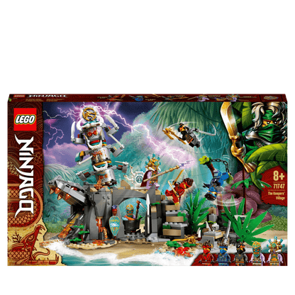 LEGO NINJAGO Keepers' Village Building Set 71747 with traps and figures for exciting rescue missions.