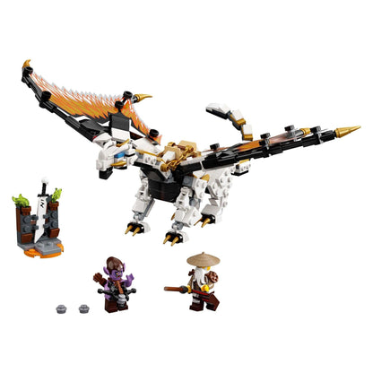LEGO NINJAGO Wu's Battle Dragon 71718, featuring Hero Wu, dragon, and Gleck for exciting battles in the Dungeons of Shintaro.