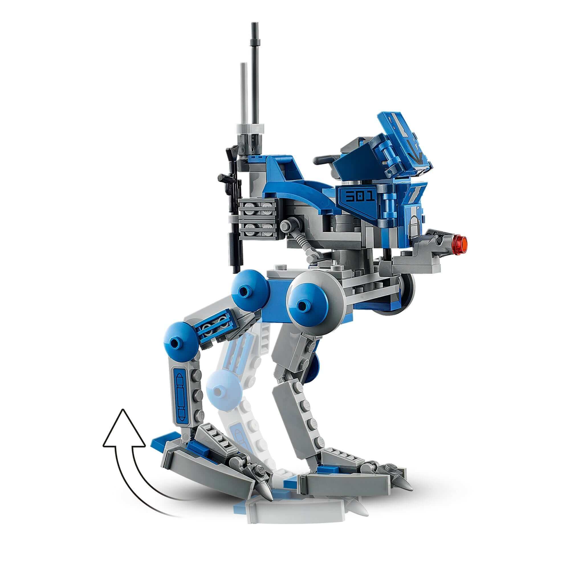 LEGO Star Wars 501st Legion AR-RT Walker buildable model with blue and gray design for epic play.