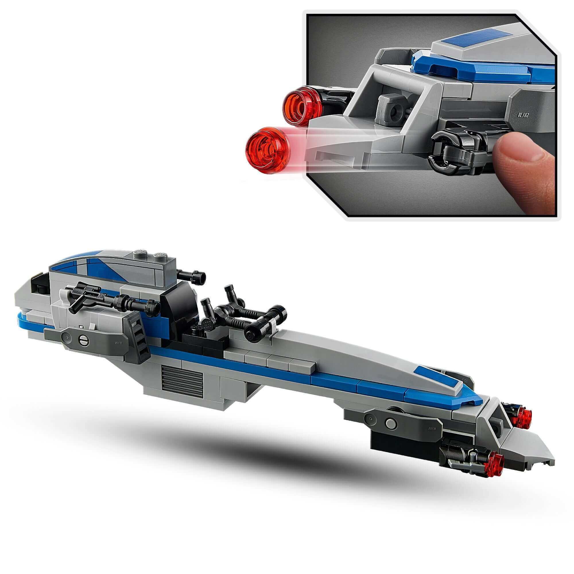 LEGO® Star Wars 501st Legion BARC Speeder toy model with innovative design and features.
