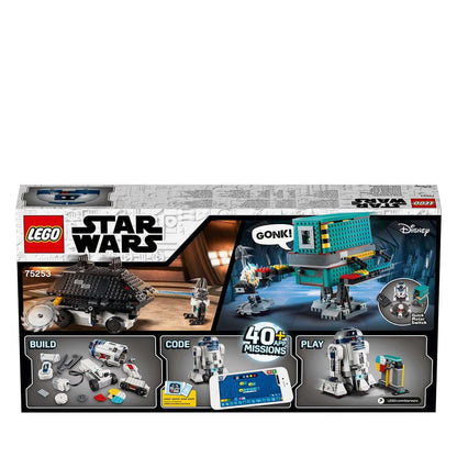 LEGO Star Wars BOOST Droid Commander 75253 packaging, features 3 droids and coding fun for kids.