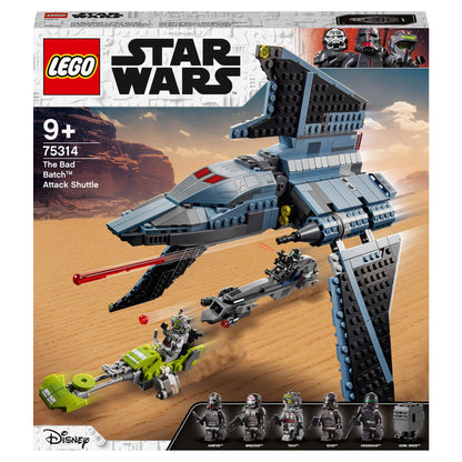 LEGO Star Wars The Bad Batch Attack Shuttle 75314 set with clones for imaginative play and action-filled adventures.