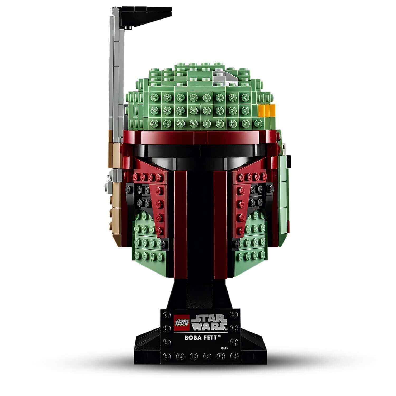 LEGO Star Wars Boba Fett Helmet Building Set 75277, collectible model for adults, detailed design, perfect for display.