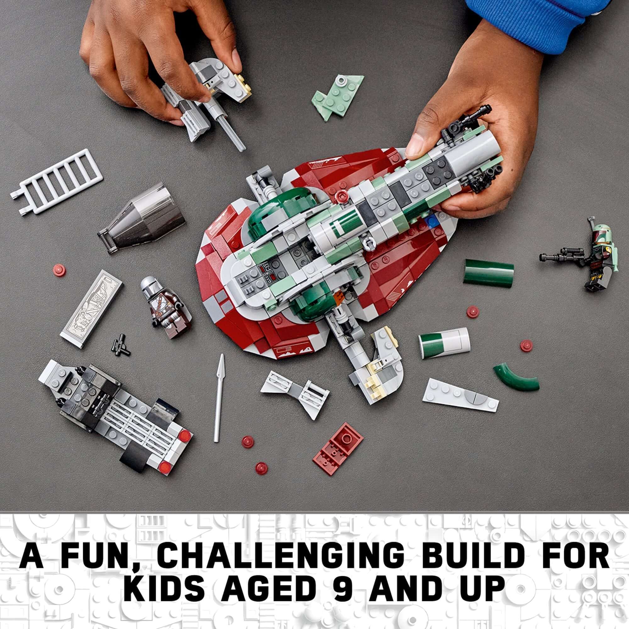 LEGO Star Wars Boba Fett's Starship Set 75312, a fun and challenging build for kids aged 9 and up.
