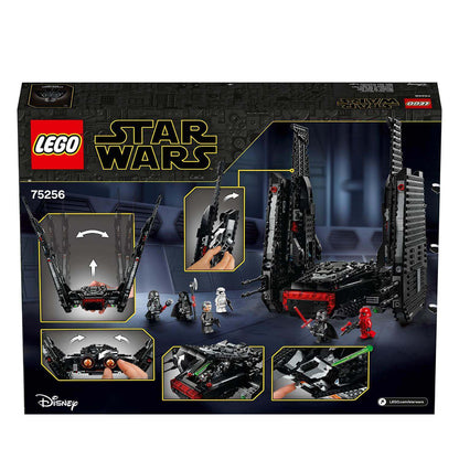 LEGO Star Wars Kylo Ren’s Shuttle Set 75256 packaging with detailed images and characters from The Rise of Skywalker.
