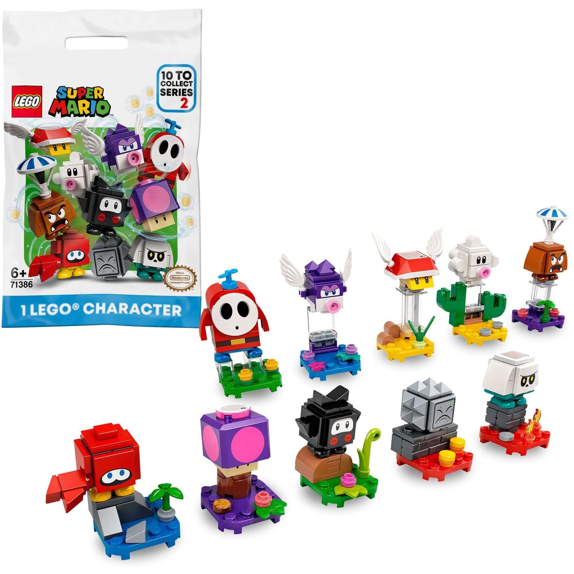 LEGO® Super Mario Character Packs Series 2 71386 with 10 buildable characters for creative play and expansion.