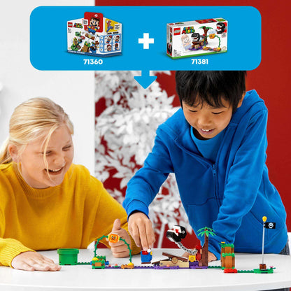 Kids enjoy playing with LEGO® Super Mario 71360 and Jungle Encounter 71381 expansion sets for creative fun.