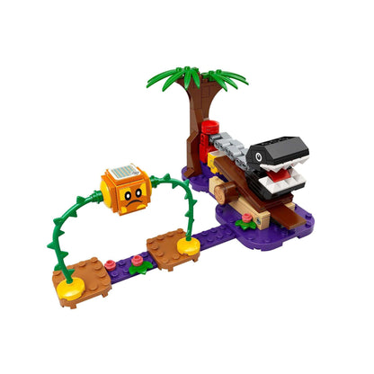 LEGO® Super Mario Jungle Encounter Expansion Set 71381 featuring Chain Chomp and soda jungle elements for kids.