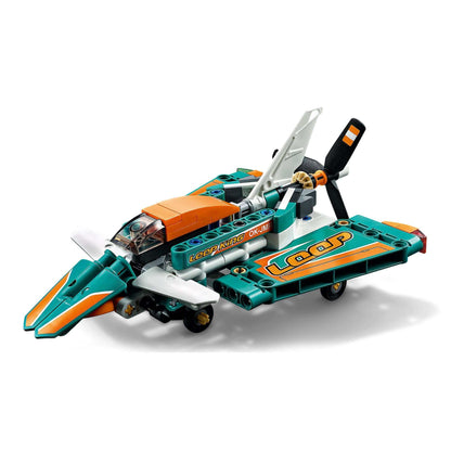 LEGO® Technic Race Plane Jet 42117 toy with spinning propeller, perfect for imaginative play and racing adventures.