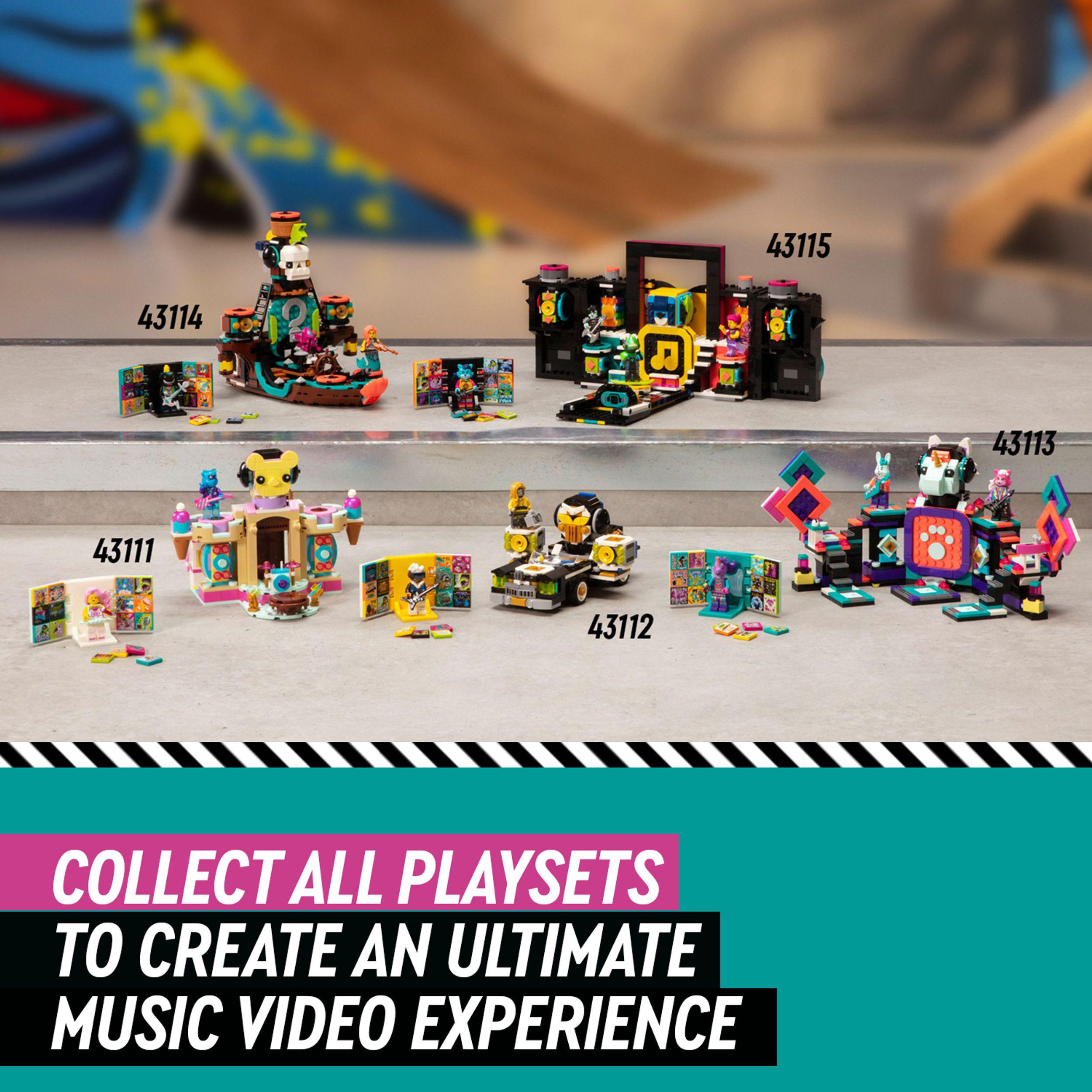 Various LEGO® VIDIYO playsets including Punk Pirate Ship, showcased for ultimate music video fun.