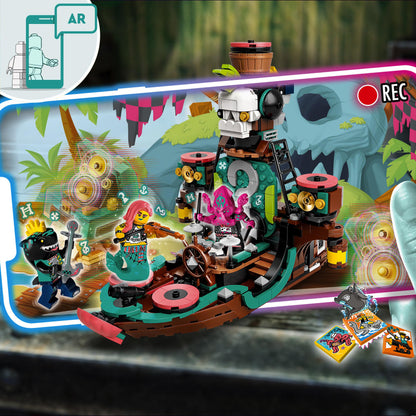 LEGO VIDIYO Punk Pirate Ship BeatBox Set 43114, kids music video creation with pirates and app features.