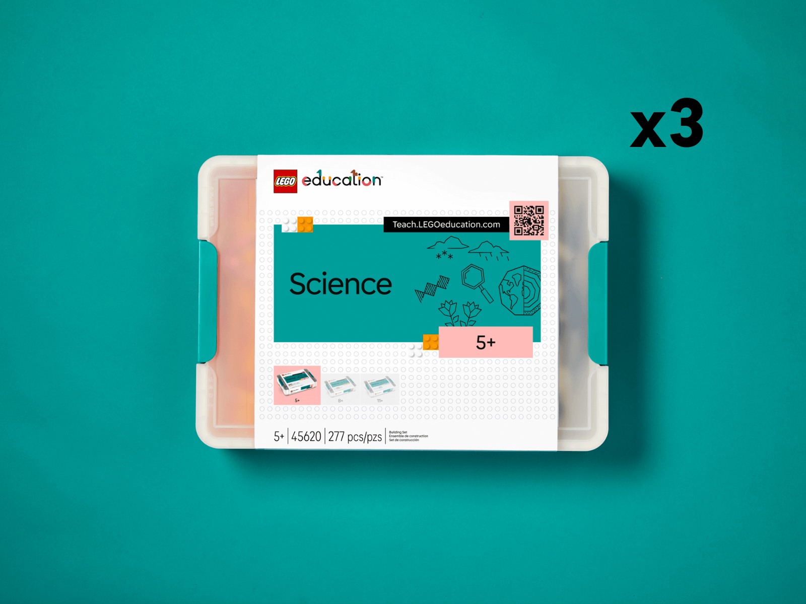 LEGO® Education Science kits for Year 1-3, featuring hands-on learning tools and engaging activities, 3 kit set.