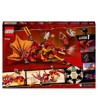 LEGO® NINJAGO Legacy Fire Dragon Attack Toy 71753 with posable features and action-packed play scenarios.