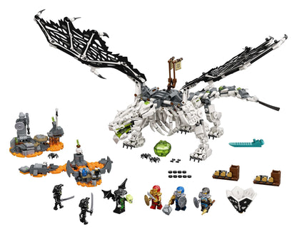 LEGO NINJAGO Skull Sorcerer's Dragon 2in1 Toy 71721 with dragon, heroes, and battle scene for creative play.