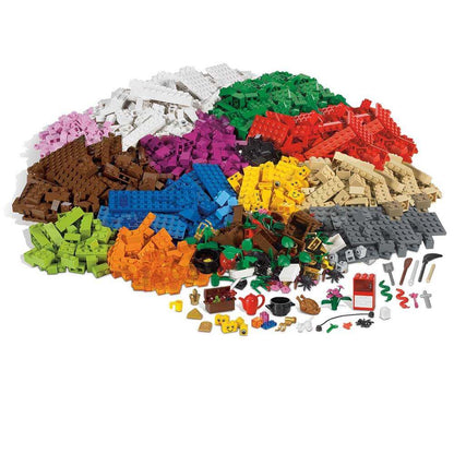 Colorful LEGO bricks and accessories for creative building and storytelling in the LEGO Education Sceneries Set 9385.