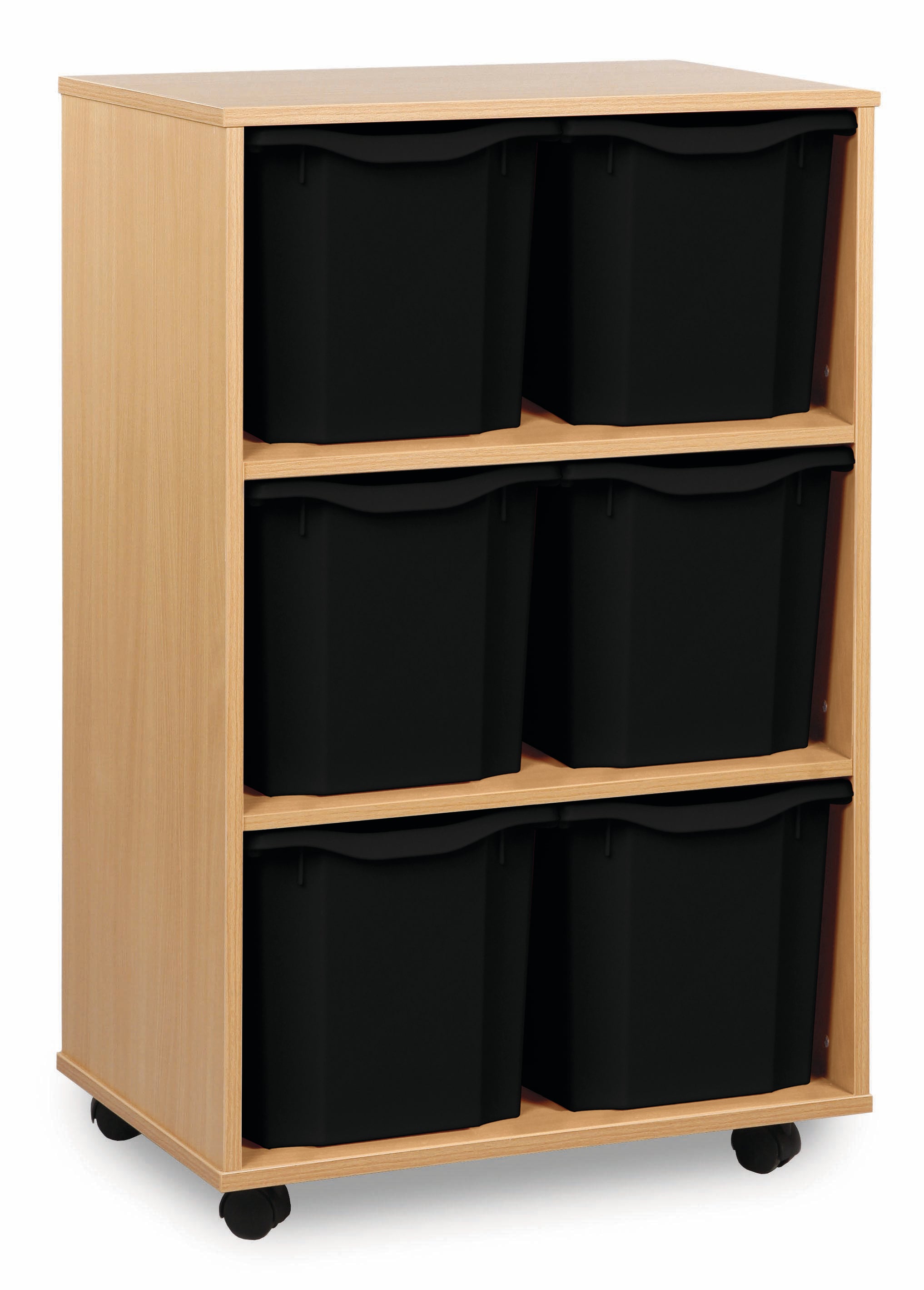 Monarch 6 Quad-Tray Mobile Storage Unit – Beech