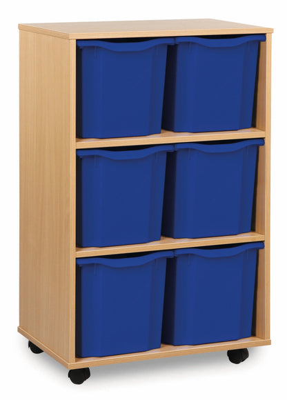 Monarch 6 Quad-Tray Mobile Storage Unit – Beech