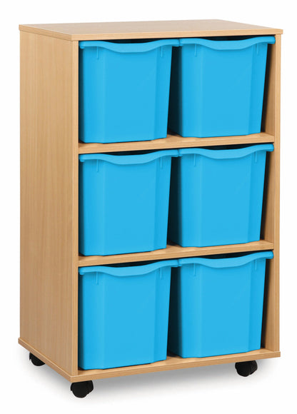 Monarch 6 Quad-Tray Mobile Storage Unit – Beech