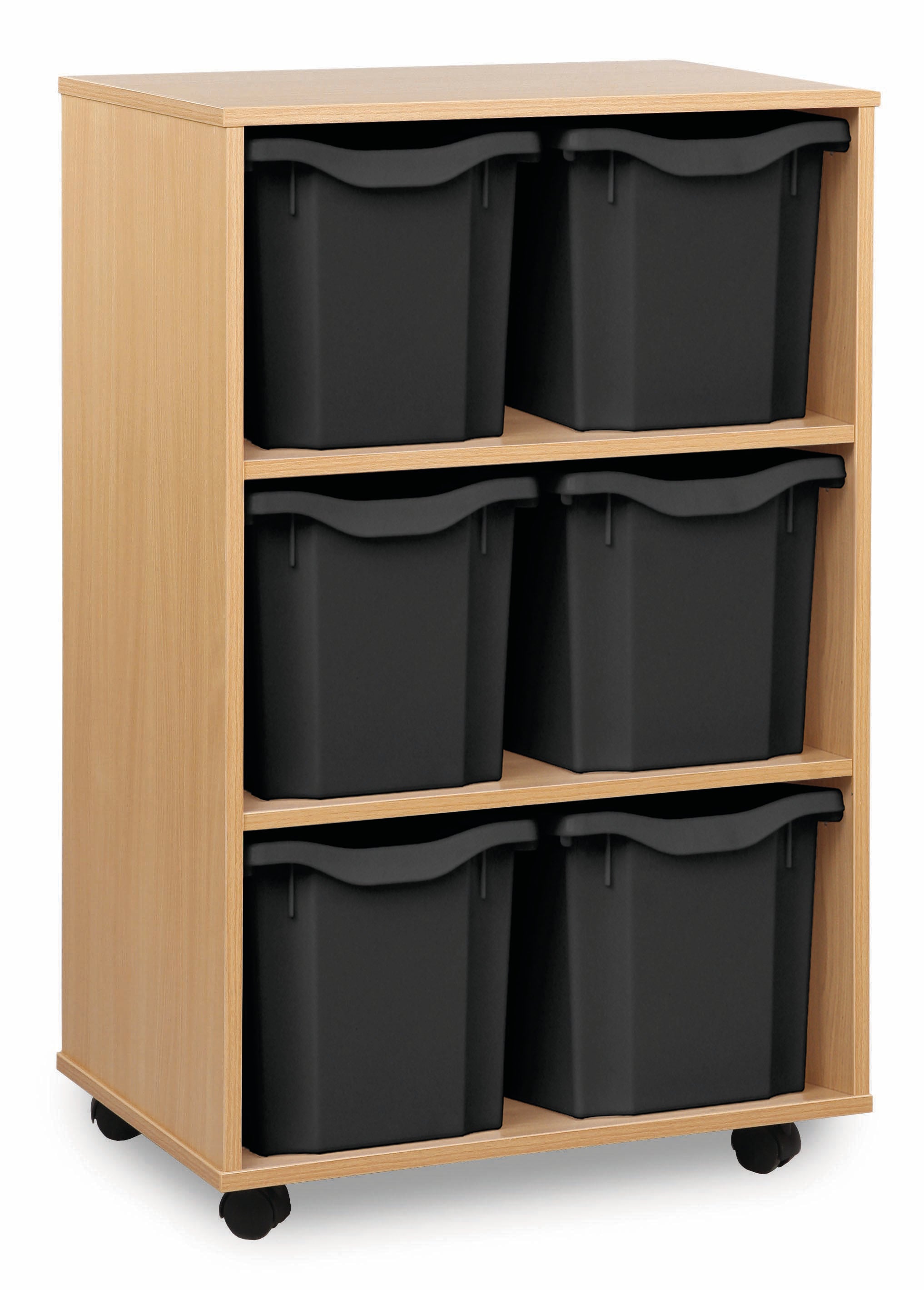 Monarch 6 Quad-Tray Mobile Storage Unit – Beech