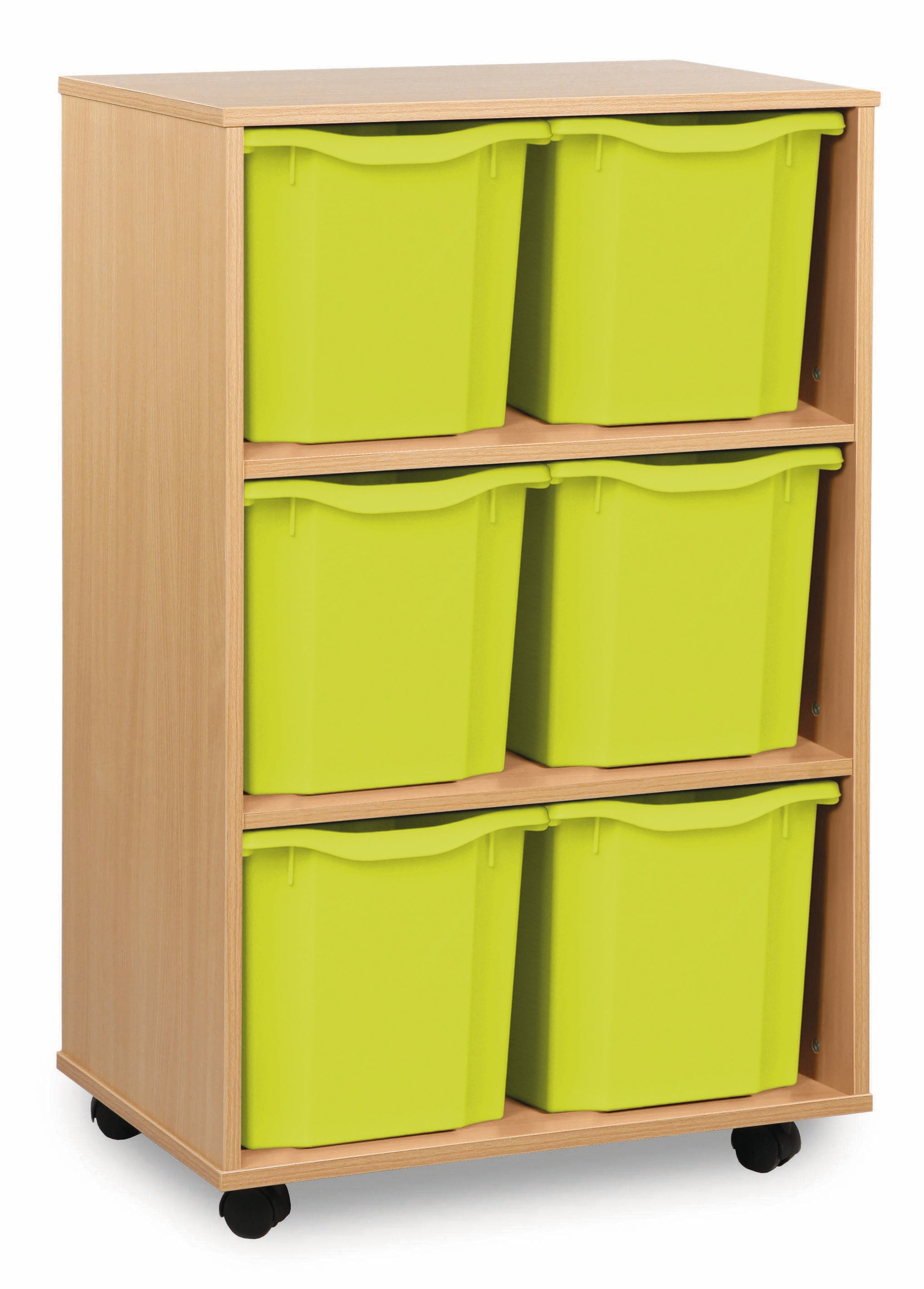 Monarch 6 Quad-Tray Mobile Storage Unit – Beech