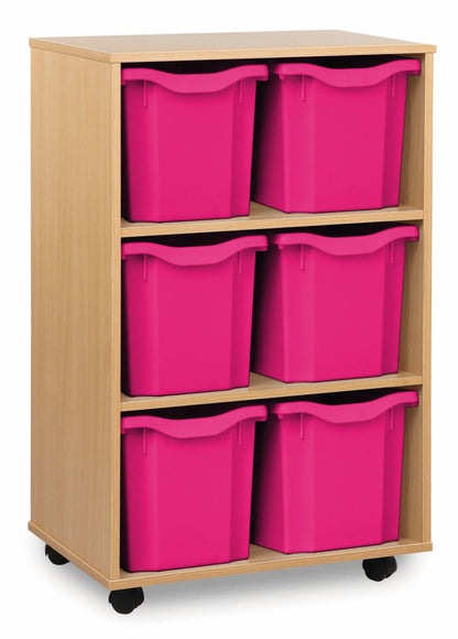 Monarch 6 Quad-Tray Mobile Storage Unit – Beech