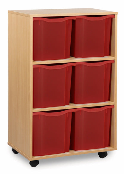 Monarch 6 Quad-Tray Mobile Storage Unit – Beech