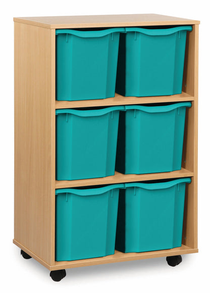 Monarch 6 Quad-Tray Mobile Storage Unit – Beech