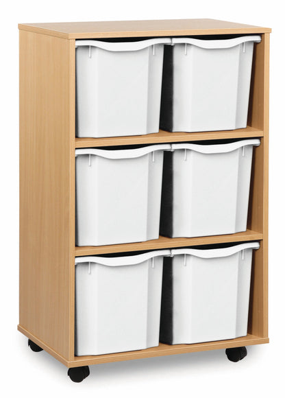 Monarch 6 Quad-Tray Mobile Storage Unit – Beech