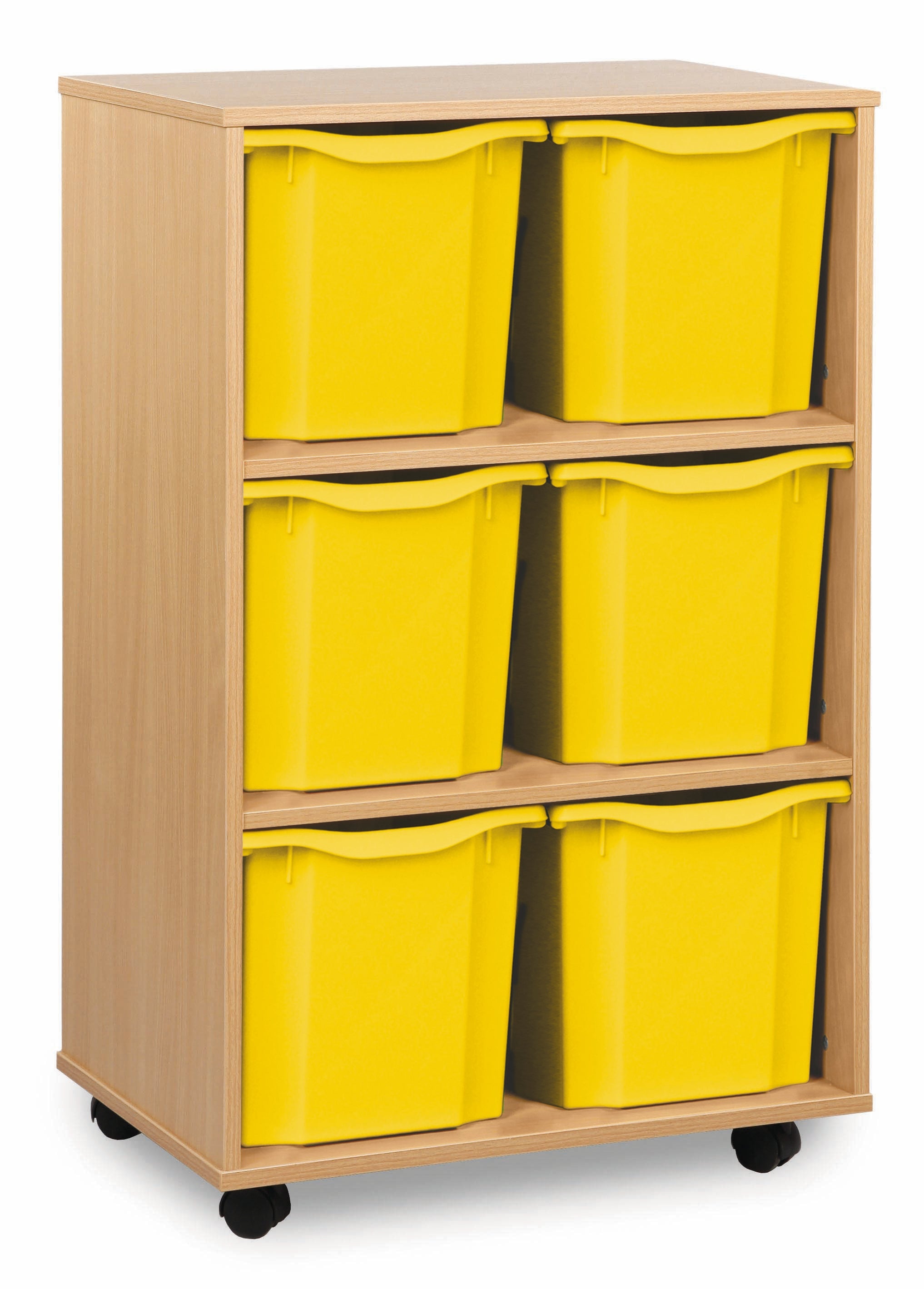 Monarch 6 Quad-Tray Mobile Storage Unit – Beech