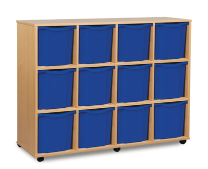 Monarch 12 Quad-Tray Mobile Storage Unit – Beech