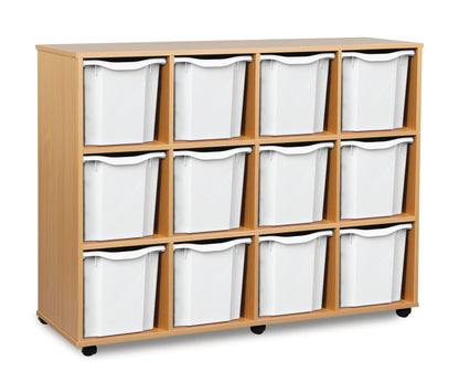Monarch 12 Quad-Tray Mobile Storage Unit – Beech