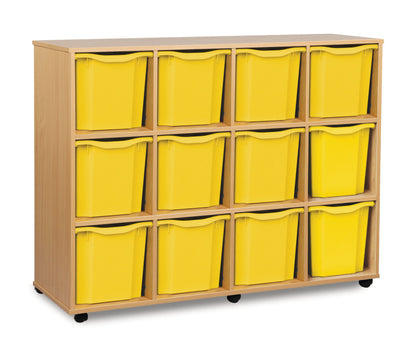 Monarch 12 Quad-Tray Mobile Storage Unit – Beech