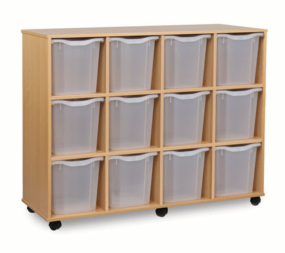 Monarch 12 Quad-Tray Mobile Storage Unit – Beech