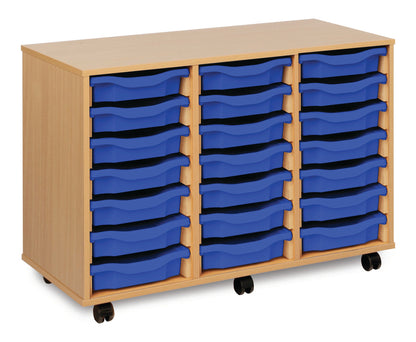 Monarch - 21 Tray Mobile Storage Unit – Beech