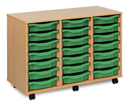 Monarch - 21 Tray Mobile Storage Unit – Beech