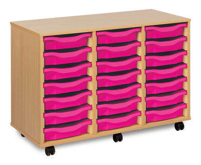 Monarch - 21 Tray Mobile Storage Unit – Beech