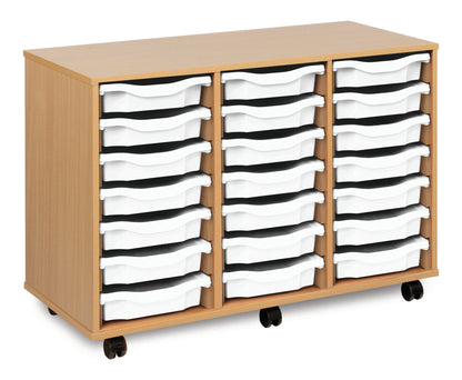 Monarch - 21 Tray Mobile Storage Unit – Beech