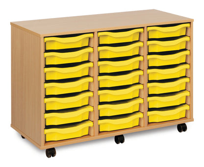 Monarch - 21 Tray Mobile Storage Unit – Beech