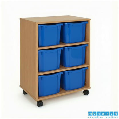 Monarch 6 Triple-Tray Mobile Storage Unit – Beech