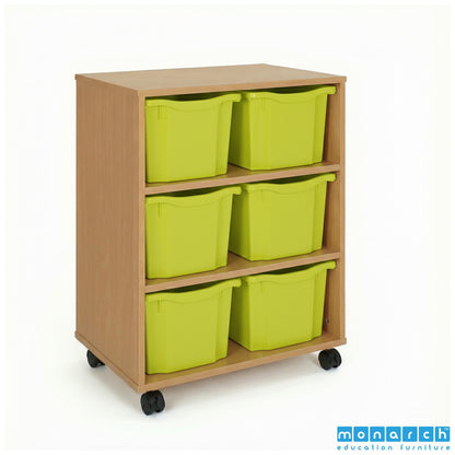 Monarch 6 Triple-Tray Mobile Storage Unit – Beech