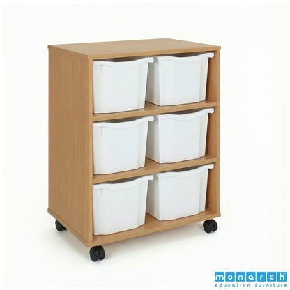 Monarch 6 Triple-Tray Mobile Storage Unit – Beech