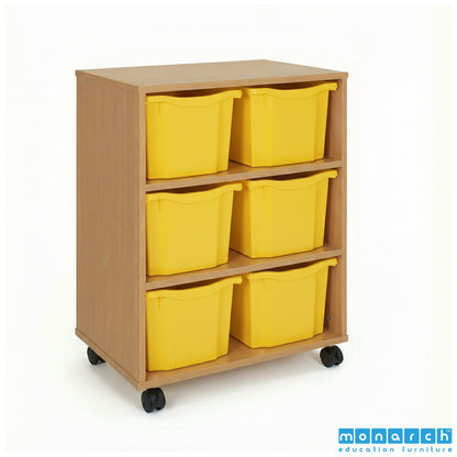 Monarch 6 Triple-Tray Mobile Storage Unit – Beech